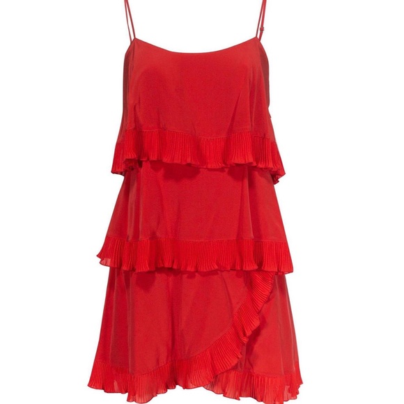 BCBG Max Azria red ruffle tiered tank dress!💃 - Picture 2 of 5